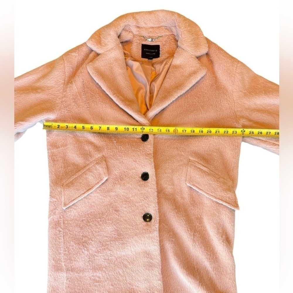 Sanctuary Oversized Coat Plush Pink Midi Women’s Size Medium - Picture 7 of 10